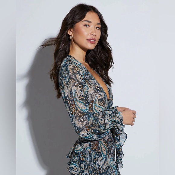 NWT Palisades Paisley Diagonal Tiered Maxi Skirt &  Tie Top Size XS LAST ONE!! - Picture 10 of 10